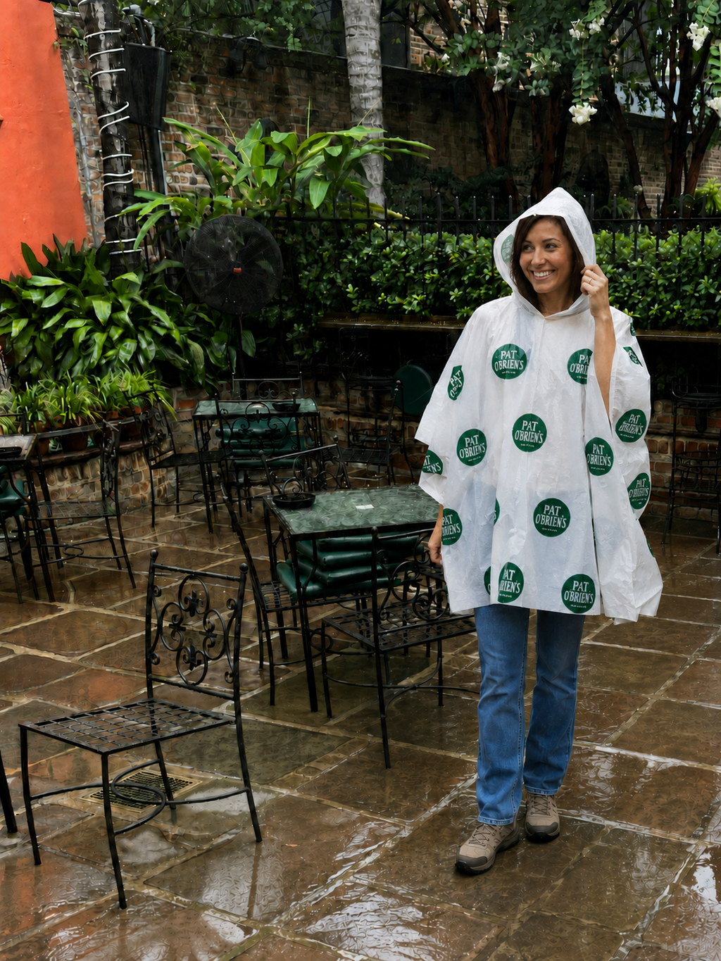 Pat O'Brien's Adult Rain Poncho - Reusable