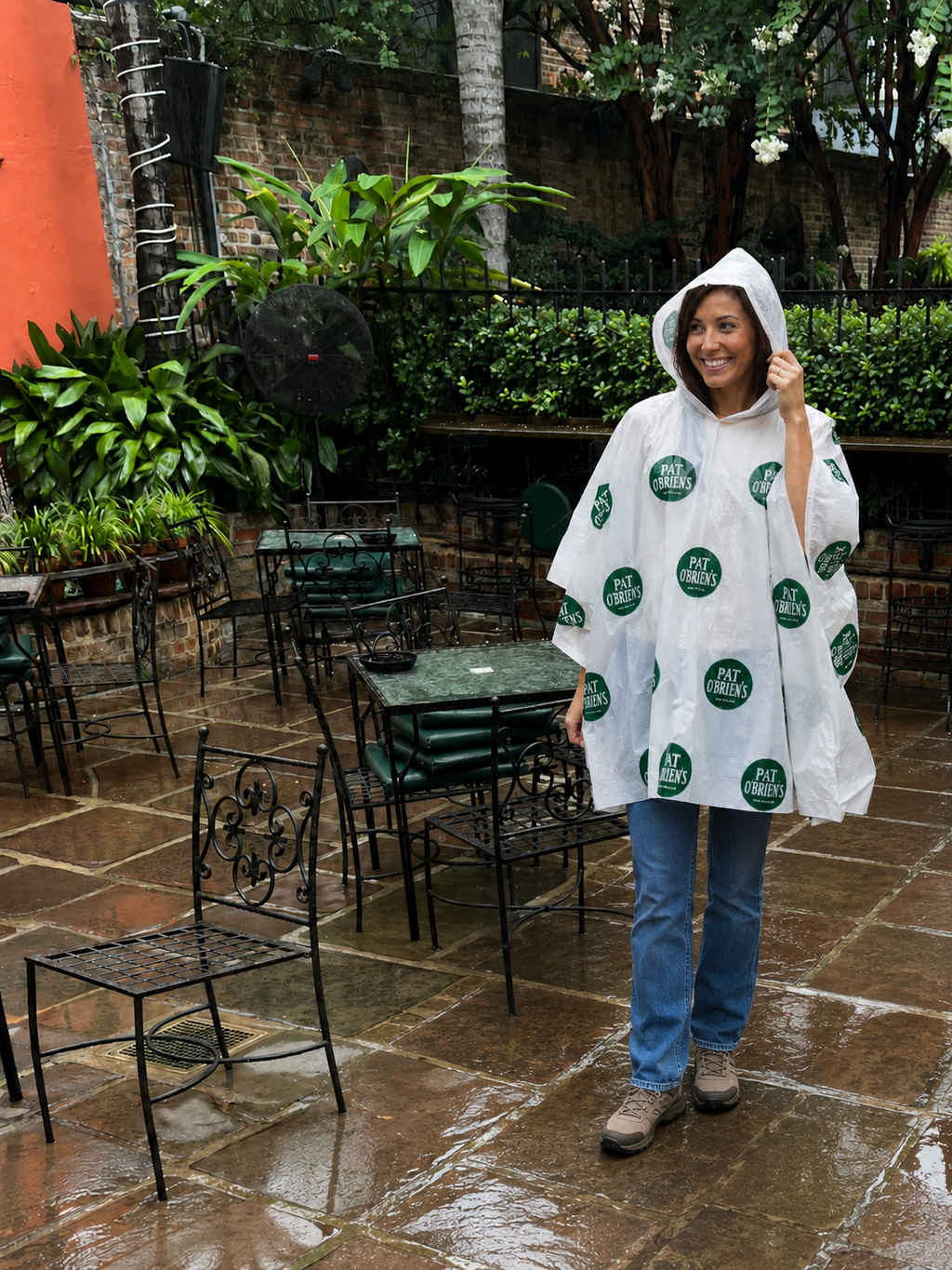 Pat O'Brien's Adult Rain Poncho - Reusable