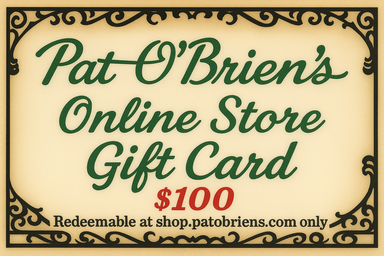 Pat O’Brien’s Online Store Gift Card